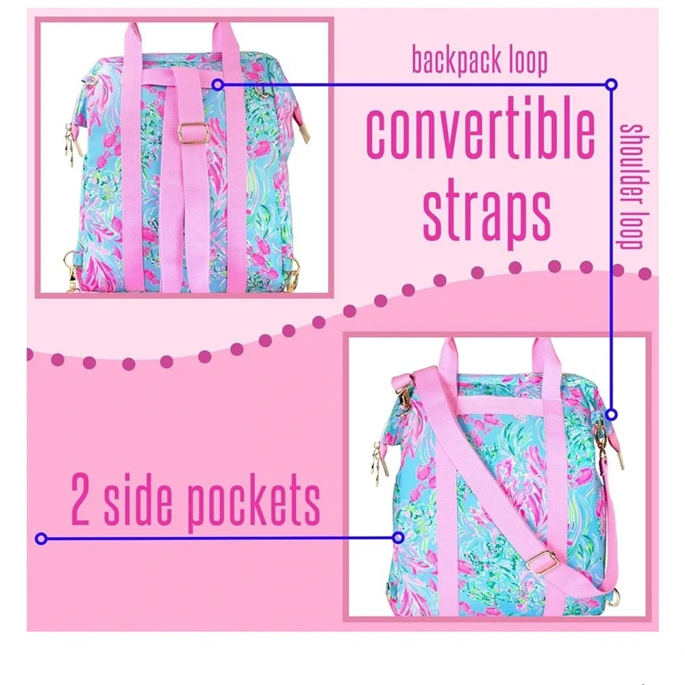 Lilly Pulitzer New Insulated Backpack Cooler in Best Fishes - Picture 5 of 8